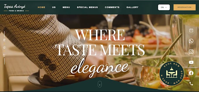 build a custom restaurant website with online menu and reservation system
