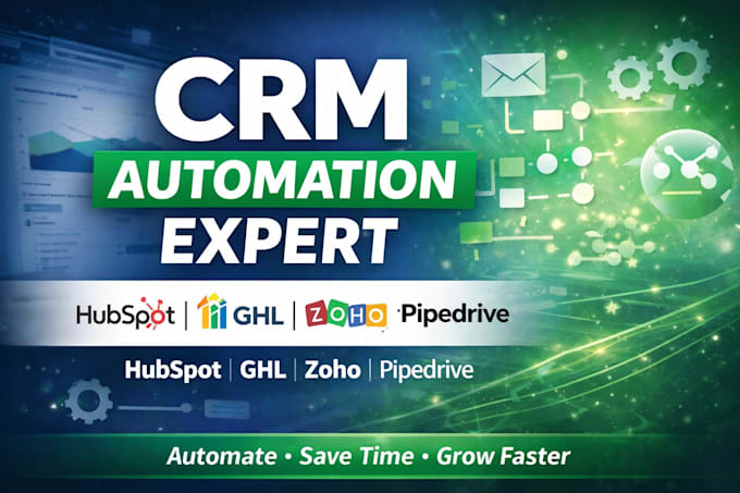 Set up and automate hubspot gohighlevel zoho and pipedrive crm by ...