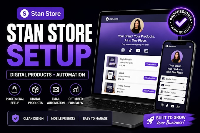 set up and customize your stan store for digital products