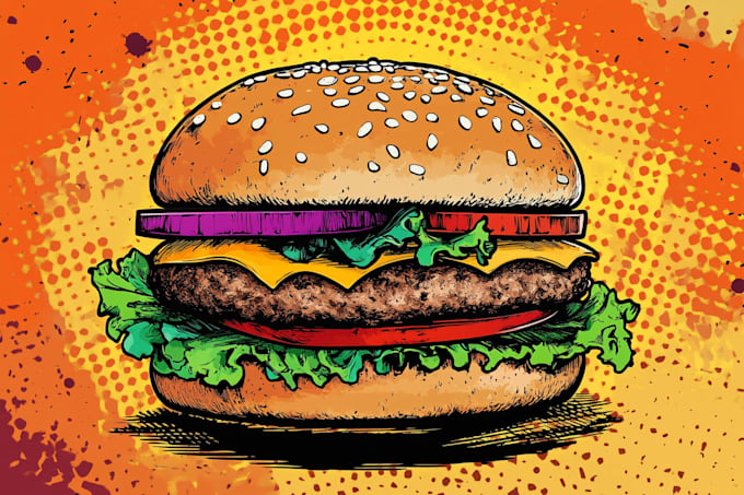 create food illustration in my style