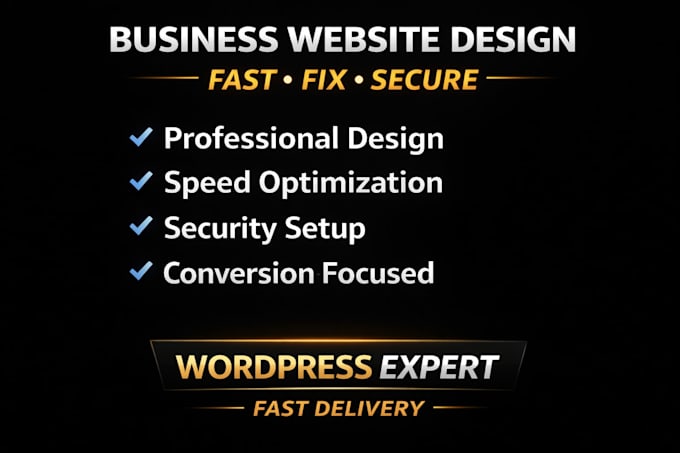 design business wordpress website, fix speed and security issues