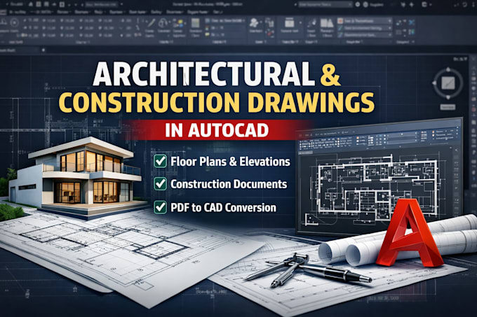 draw architectural and construction drawings in autocad