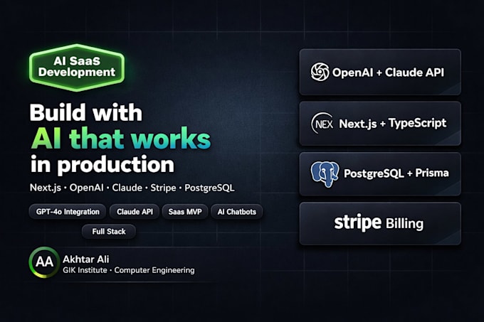 build your ai powered saas web app using open ai or claude