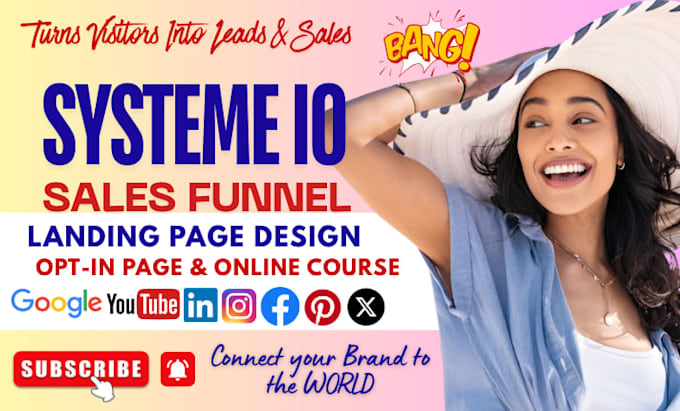 setup systeme io sales funnel, systeme landing page, systeme io blog website