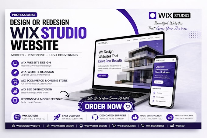 design or redesign wix studio website professionally