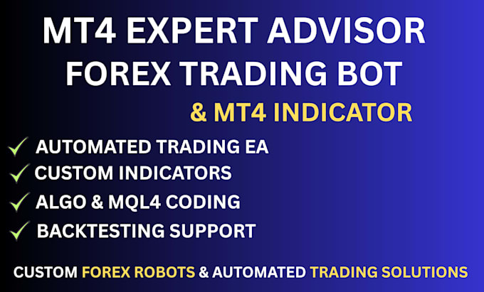create mt4 expert advisor, forex trading bot, or custom indicator