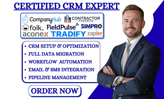 setup folk crm contractor foreman aconex fieldpulse tradify companyhub simpro