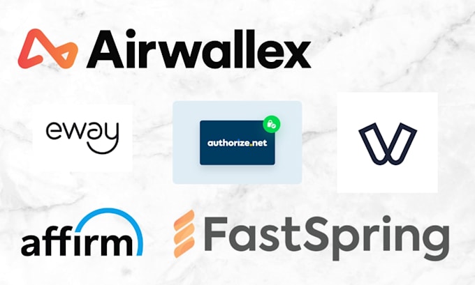integrate fastspring, viva, airwallex, eway, square, authorize net, visa, affirm