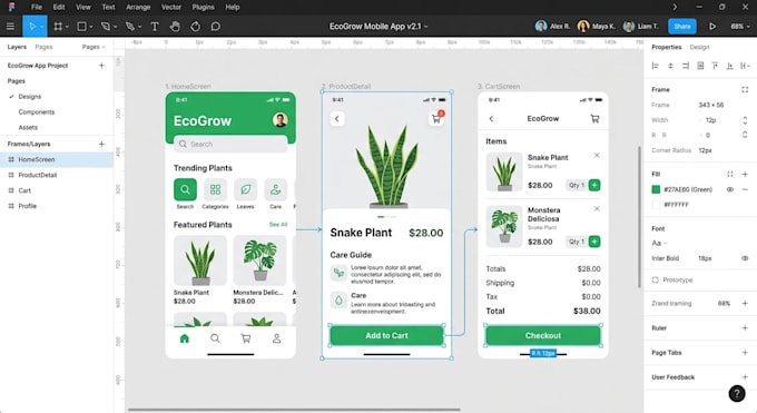 design UI UX in figma professionally
