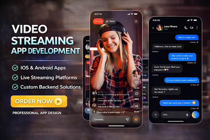 develop live streaming app video streaming app music streaming app ott platform