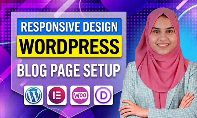build responsive wordpress website and blog page with full setup