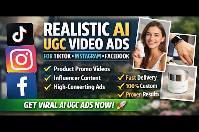 Create realistic ai ugc video ads for tiktok, instagram, facebook by ...