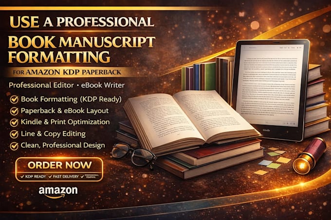 do book manuscript formatting for amazon kdp paperback, editor ebook writer