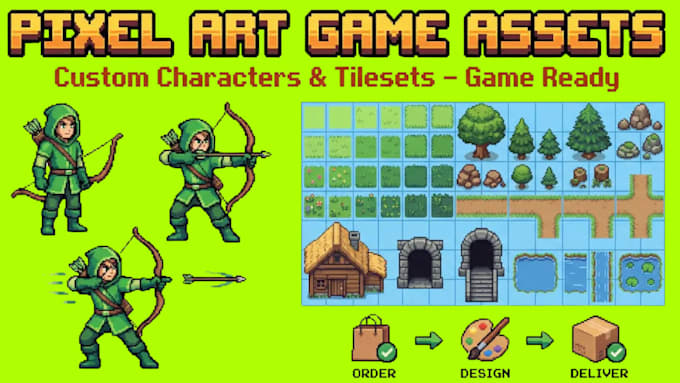 do pixel art sprite sheet tileset 8 bits 16 bits character asset pixel animation
