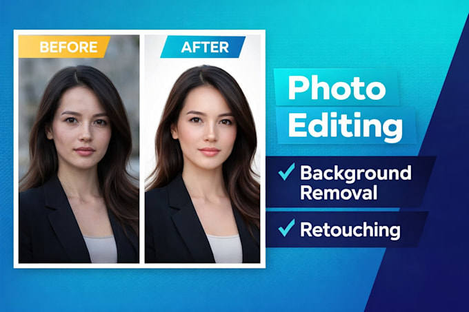 do photo editing, logo and data entry