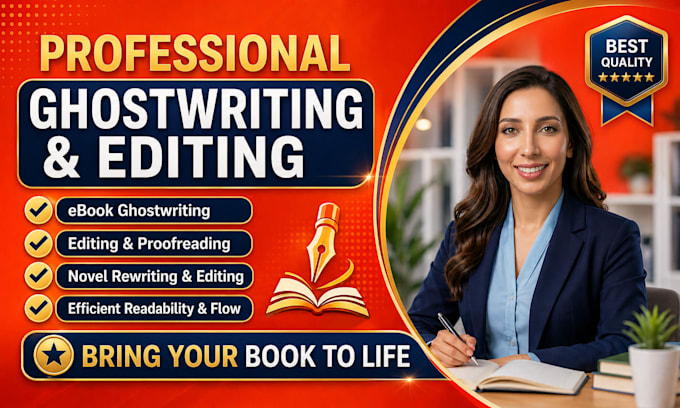 proofread line edit ebook and novel ghostwriting