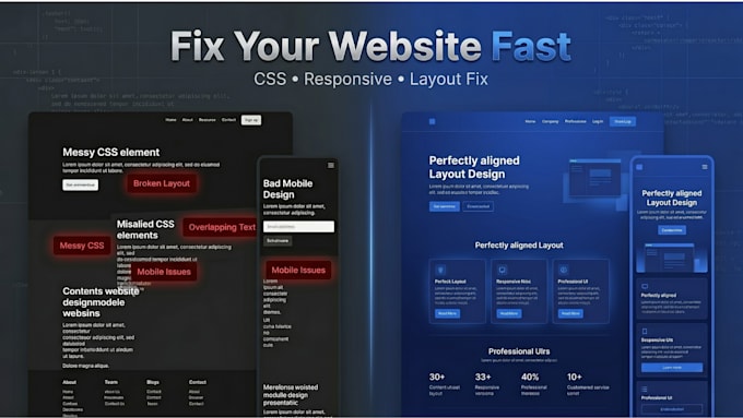 fix your website CSS and responsive design issues