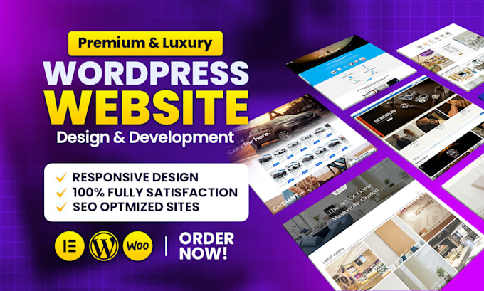 create luxury business wordpress website design, wordpress website development