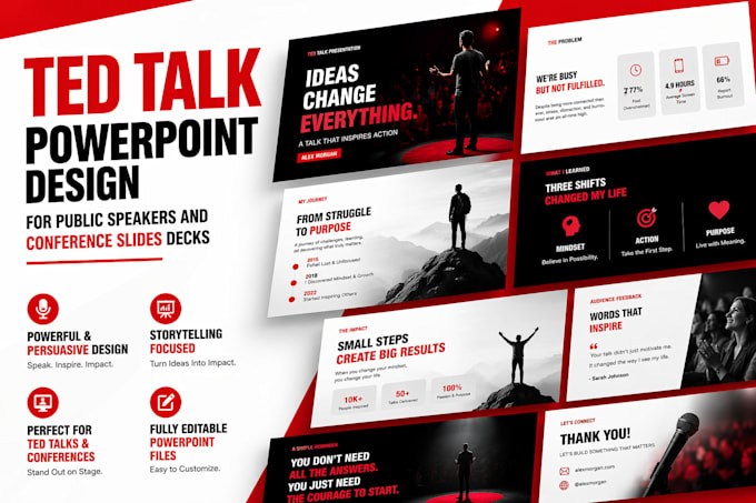 Talk Slides Design ted talk powerpoint design for public speakers and conference ...