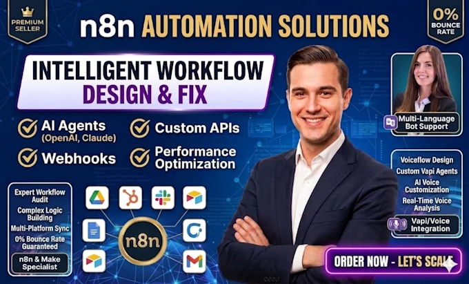 Build n8n automation, n8n ai agents, and complex api workflow ...