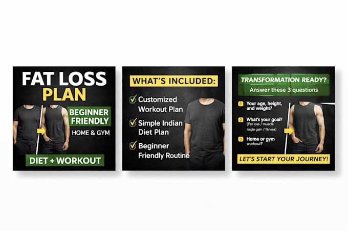 create a beginner friendly fat loss workout and diet plan