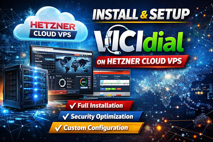 install vicidial from scratch on hetzner server with full setup and security