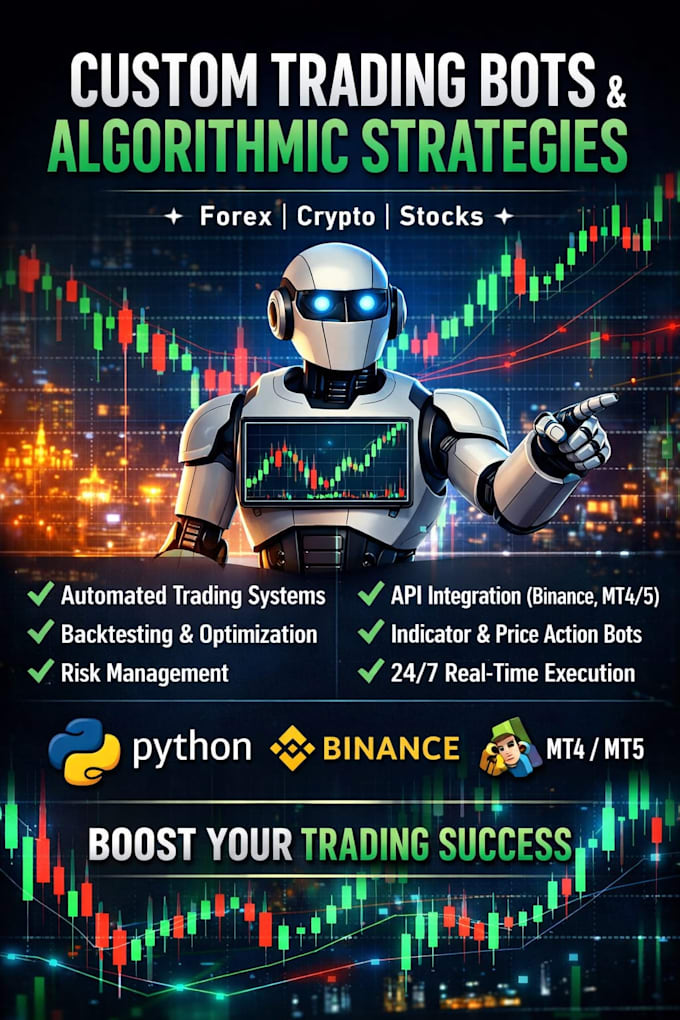 develop a custom trading bot or algorithmic trading strategy