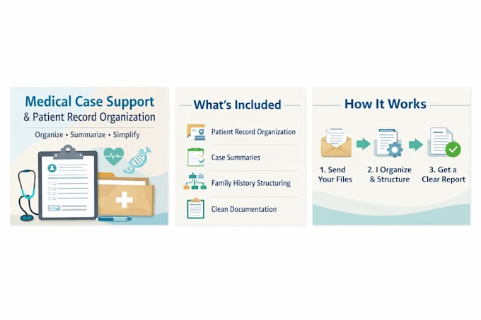 assist with patient case preparation