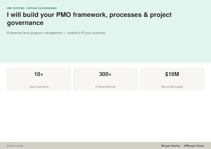build your pmo framework, processes, and project governance structure