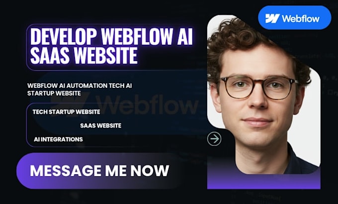 develop webflow ai saas website webflow ai automation tech ai startup website