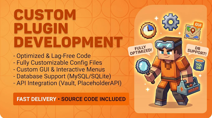 develop high performance, optimized custom minecraft plugin