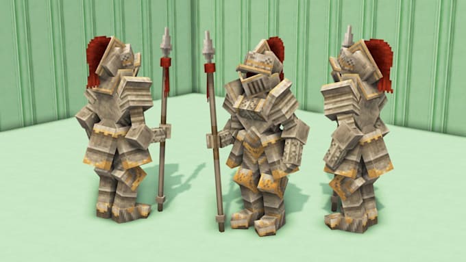build custom minecraft 3d models, plugin, mobs, skins and items in blockbench