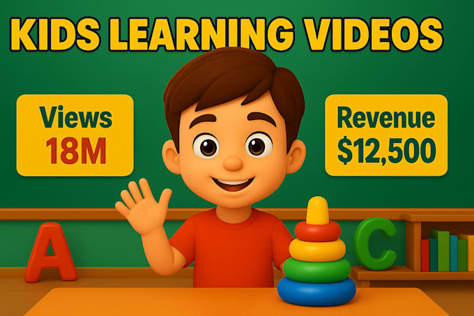 Produce viral educational kids learning videos for youtube, animation ...