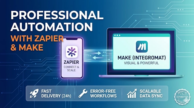 setup a professional zapier or make automation