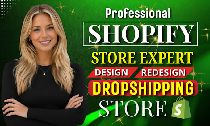 design or redesign shopify website, develop shopify website, dropshipping store