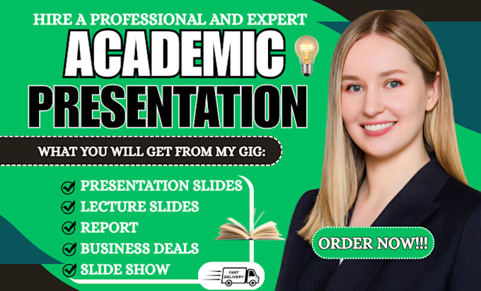create powerpoint presentations for academic business and webinar