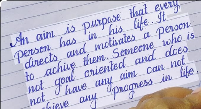 provide authentic human style personalized handwriting