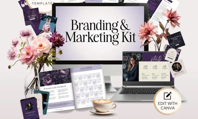 Create a canva brand kit with brand guidelines and social media ...