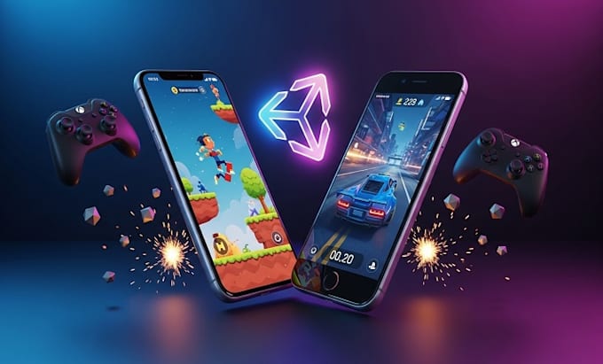 develop high quality 2d 3d unity mobile games ios android, unity  development