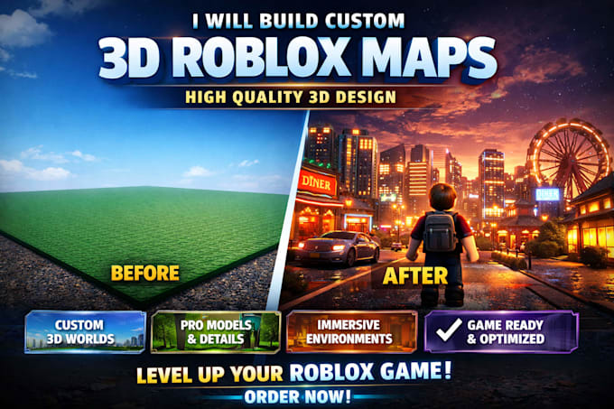build professional 3d custom roblox maps with quality models