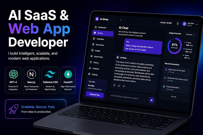 develop custom ai tools and saas web applications