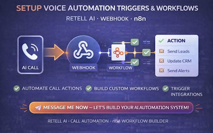 setup retell ai webhook n8n voice automation triggers workflow builder