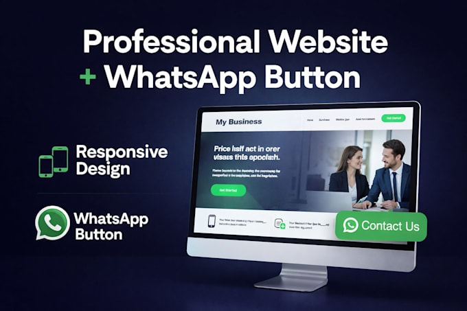 create a responsive website with whatsapp button