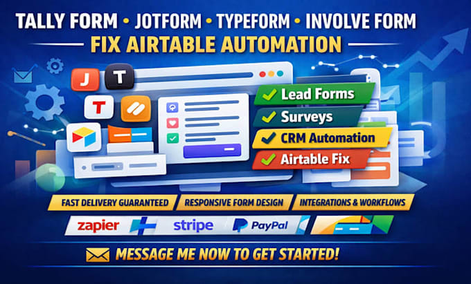 create tally form, jotform, involve form, typeform, fix airtable automation