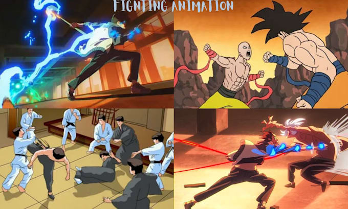 Do 2d japanese fighting animation anime short film, 2d music video ...