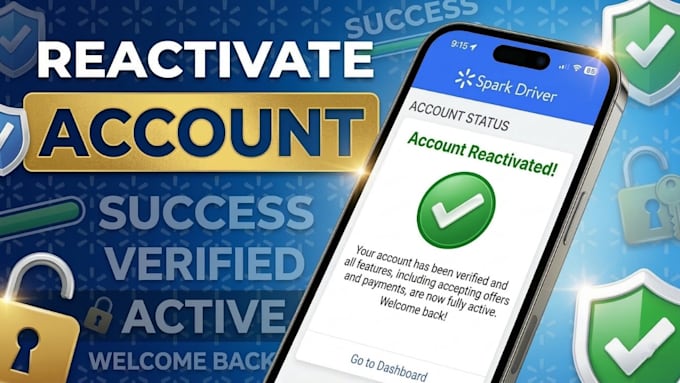 reactivate uber driver , uber eat,spark driver deactivated