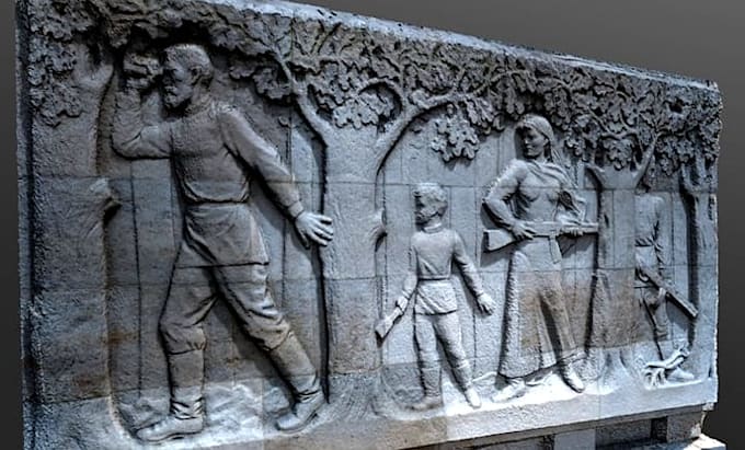 3d bas relief 3d monument 3d mythological model stl file 3d printing medallion