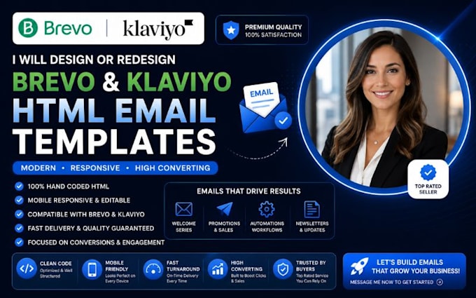design or redesign brevo html email template klaviyo html email templates