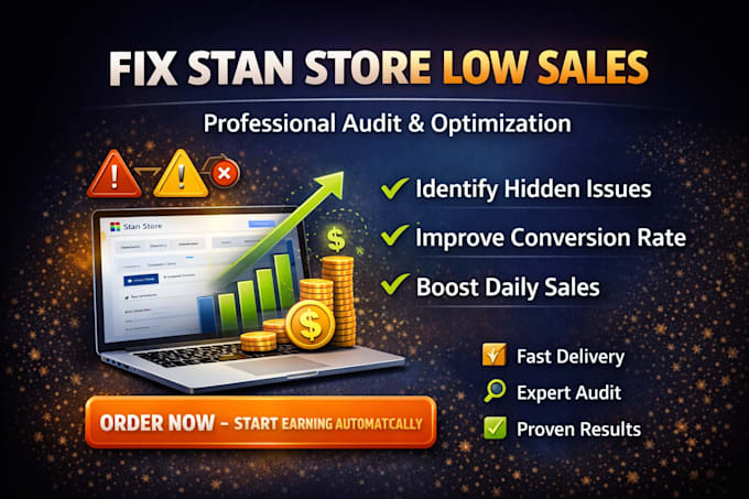 audit stan store increase stanstore fix low sales issues fast