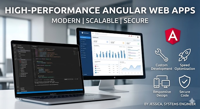 Develop a professional web application using angular by Jessicaesme ...